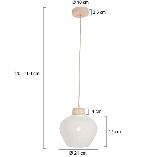 Hanglamp Travino zandbruin Ø21cm Steinhauer 8712746184365