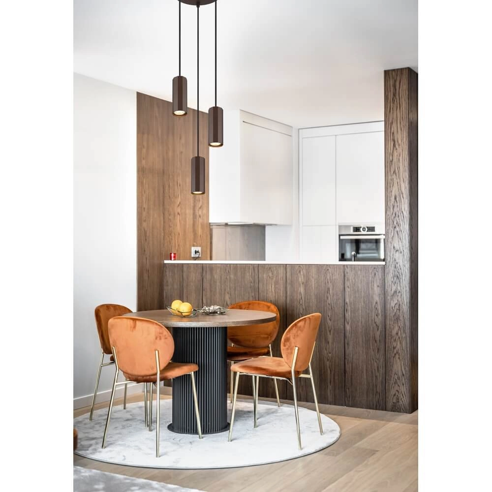 Bronzen hanglamp James 3-lichts rond Globo 9007371453887