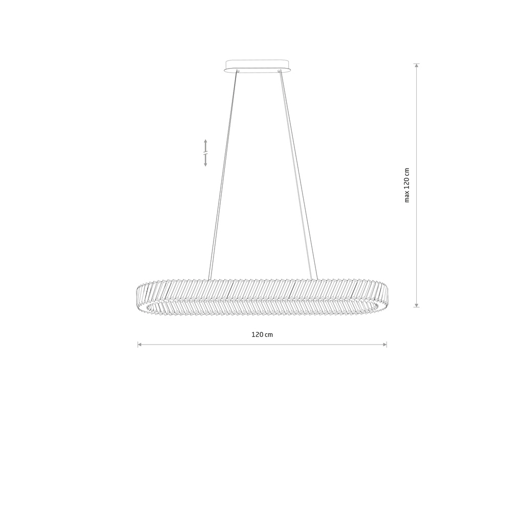 Kroonluchter Luxora Led 120 x 35cm kristal Lyora 5903139117074