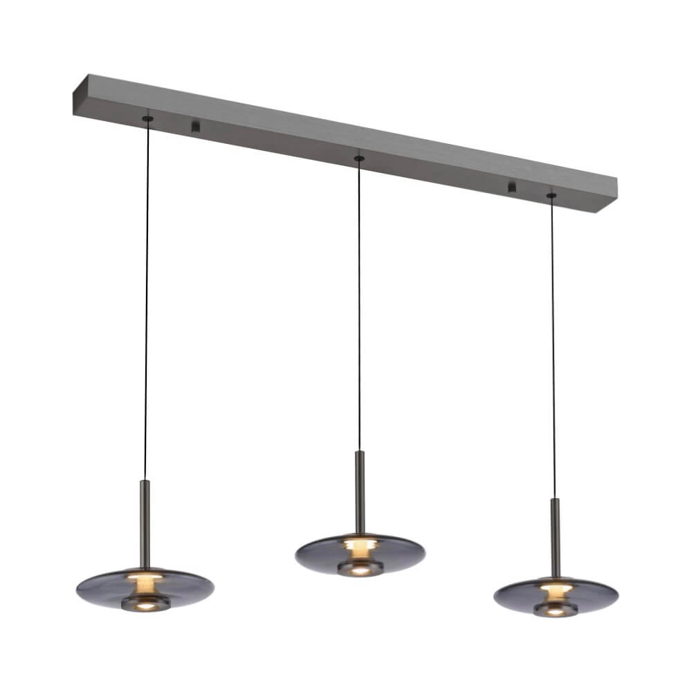 Hanglamp 3-lichts Pure Vitrum design grijs Paul Neuhaus 4012248382646