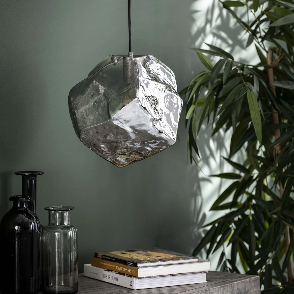 Moderne hanglamp Rock chroom glas Lyora 8716803511392