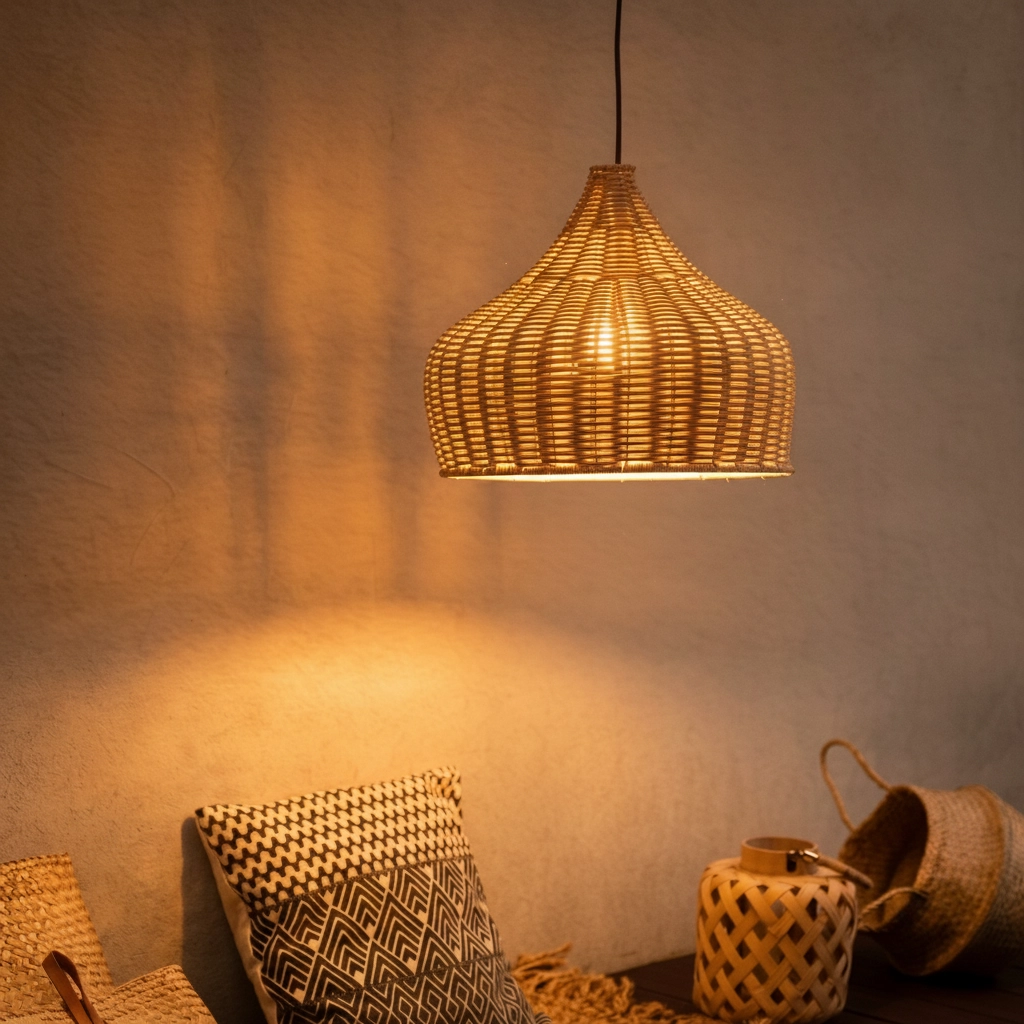Rotan hanglamp Mia Ø 38,5cm