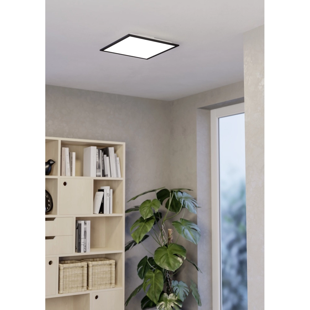 Smart plafondlamp Moradillo-Z zwart vierkant 39,3cm Eglo 9008606342112
