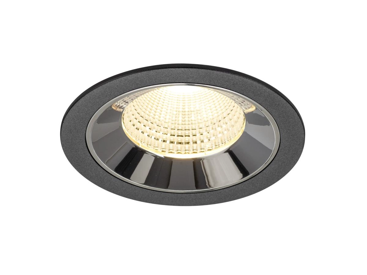 Inbouwspot Numinos L zwart/chroom 3000K - 55gr