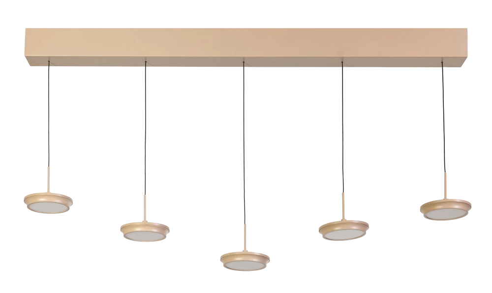 Moderne 5-lichts hanglamp Desiree zand