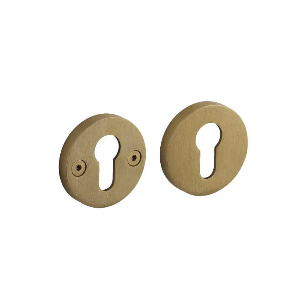 Set van 2 cilinderrozetten Shiraat messing mat Intersteel 8714186565087
