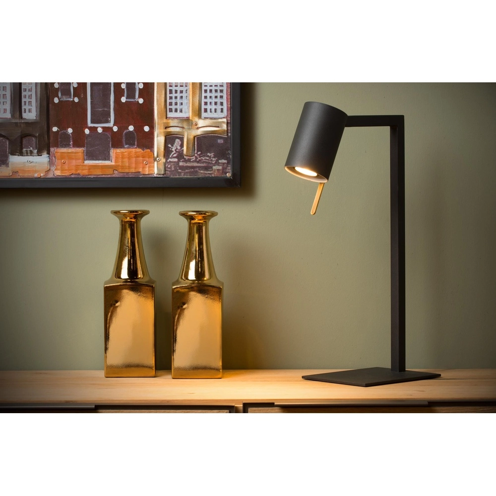 Moderne bureaulamp Lesley zwart Lucide 5411212031129