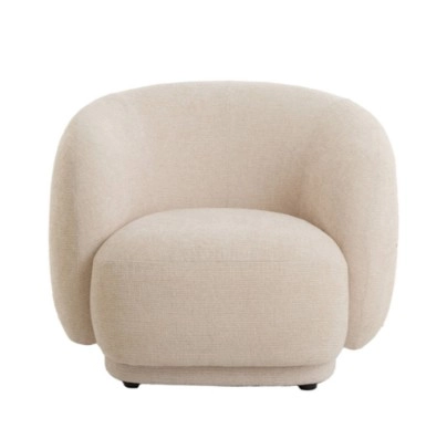 Fauteuil 93x87x73 cm Ovito crème Light & Living 8717807712464