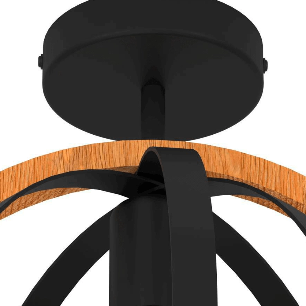 Houten plafondlamp Basildon Ø 32cm Eglo 9002759437367