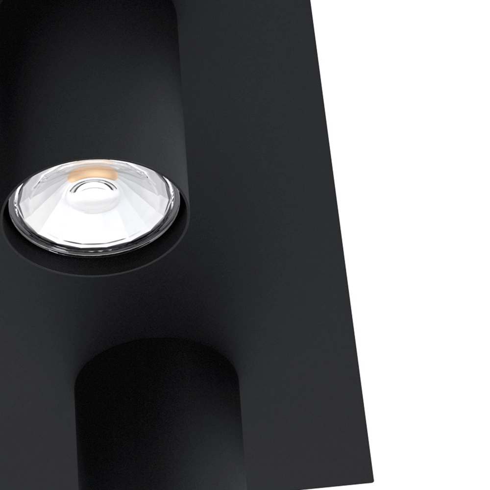 Zwarte opbouwspot Valcasotto 4-lichts Eglo 9002759995164