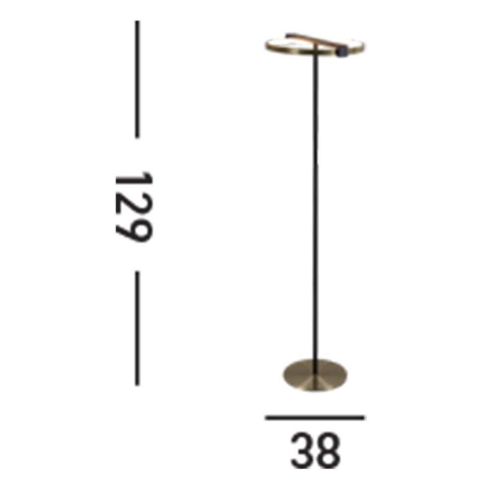 Vloerlamp Aerial zwart en goud Searchlight 5053423274416
