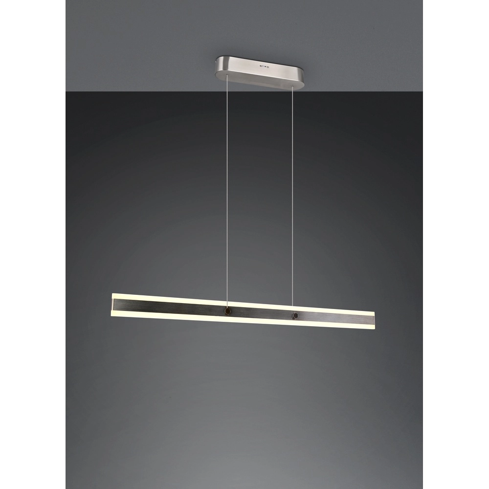 Moderne hanglamp Arcola 115cm nikkel Trio 4017807661996