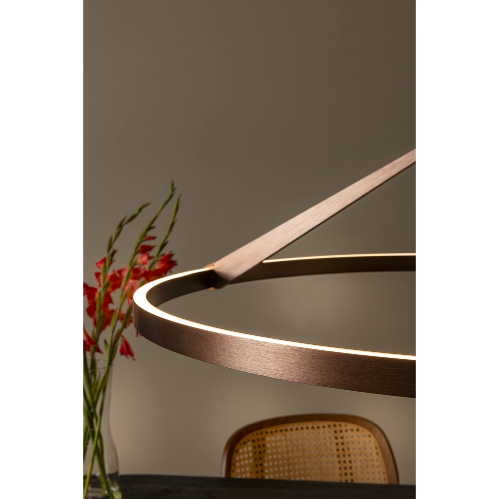 Strakke led hanglamp Applause roodkoper - Ø 80cm Premium by Lucide 5411212221858