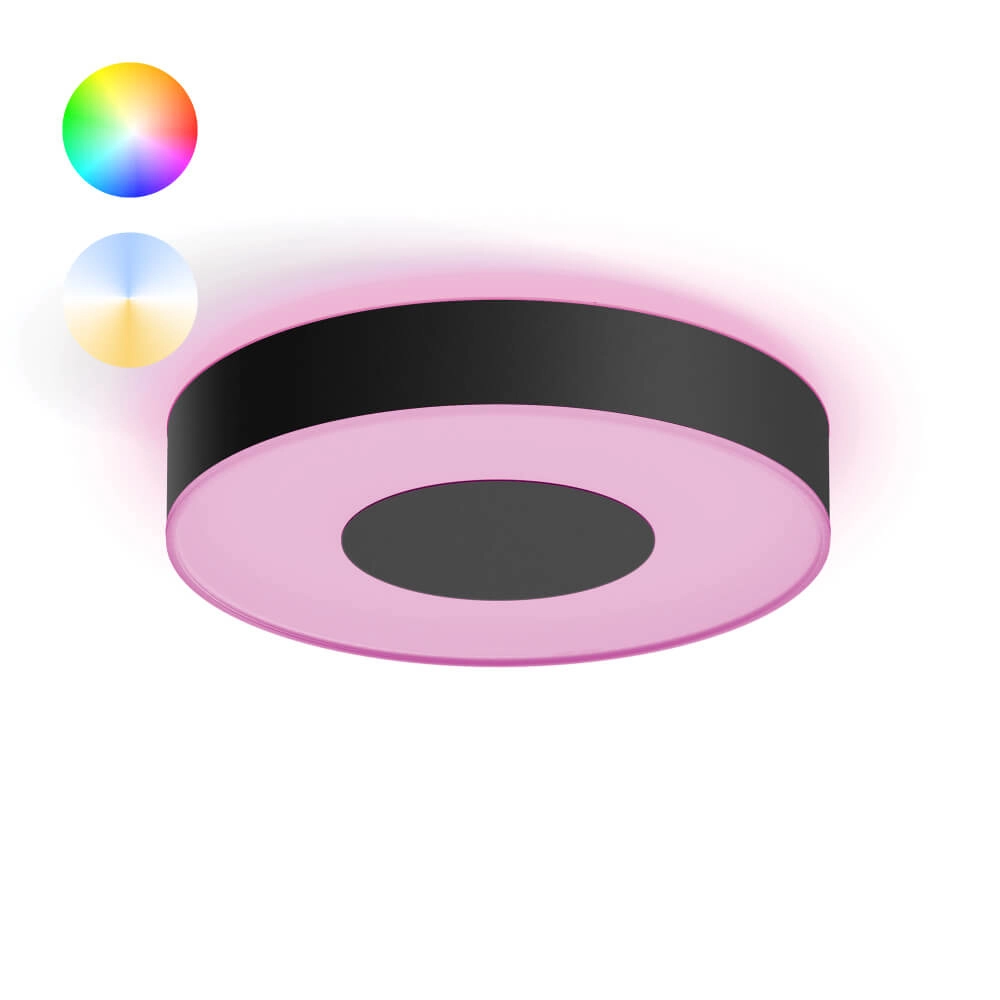 Plafondlamp Hue Infuse M - White and color Ø 38,1cm zwart