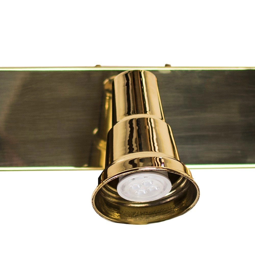 Landelijke plafondlamp Spot Beam 3-lichts - gepoetst goud (PBUL) Limehouse