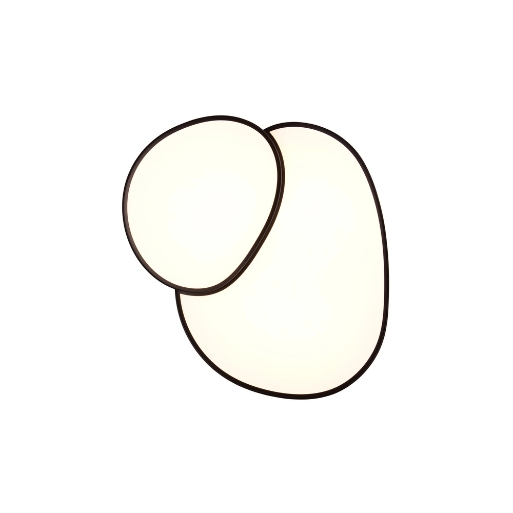 Organische plafonniere Rise 77cm zwart Trio 4017807600612