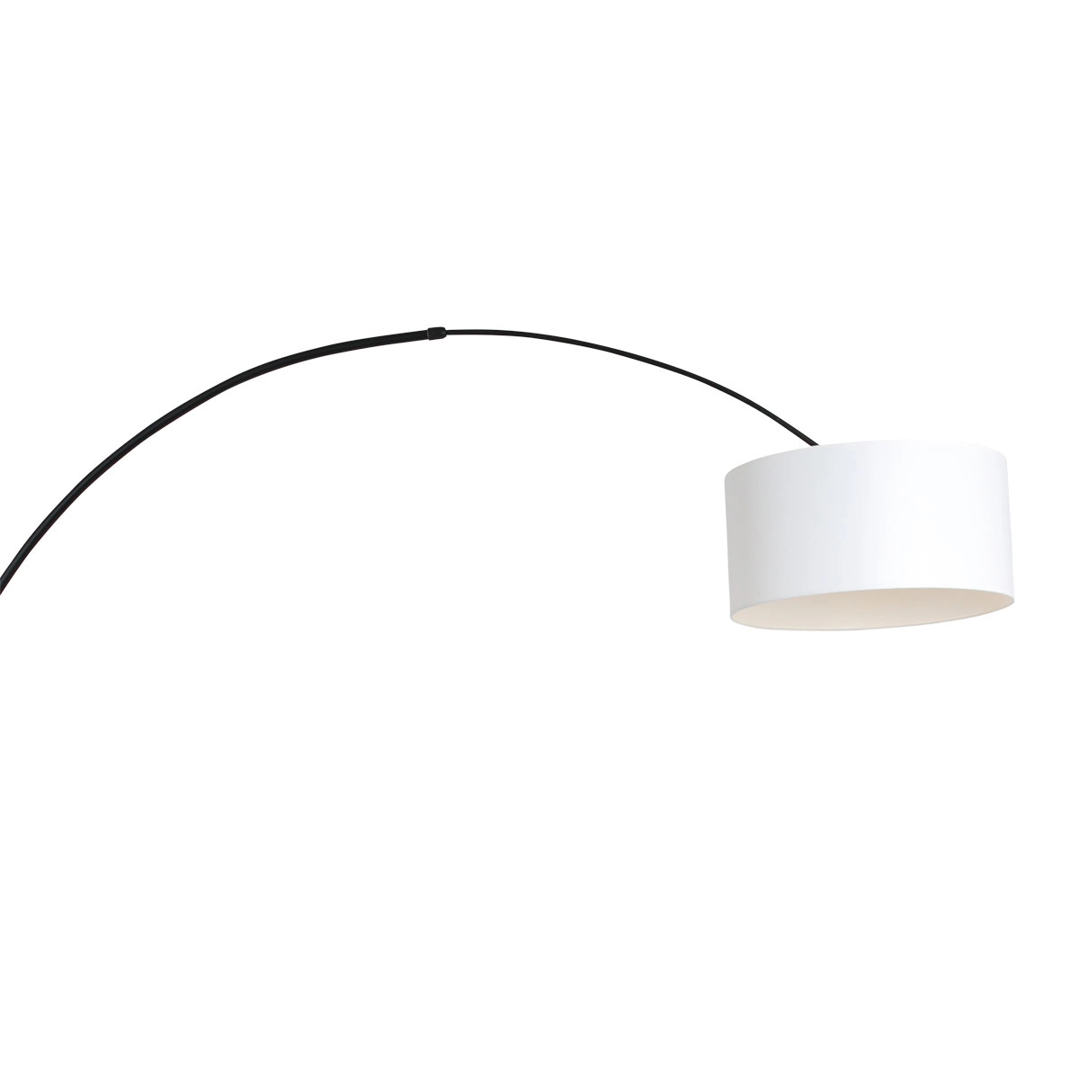 Wand Booglamp Sparkled zwart met lampenkap wit Steinhauer 8712746146066