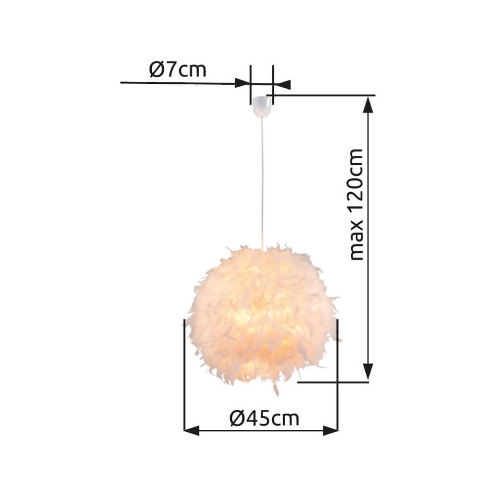 Witte hanglamp Katunga Ø 45cm Globo 9007371353446