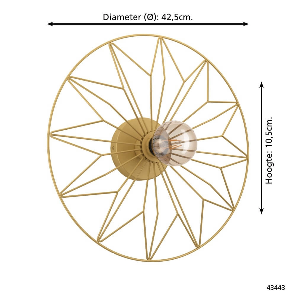 Gouden plafondlamp Castanuelo Eglo 9002759434434