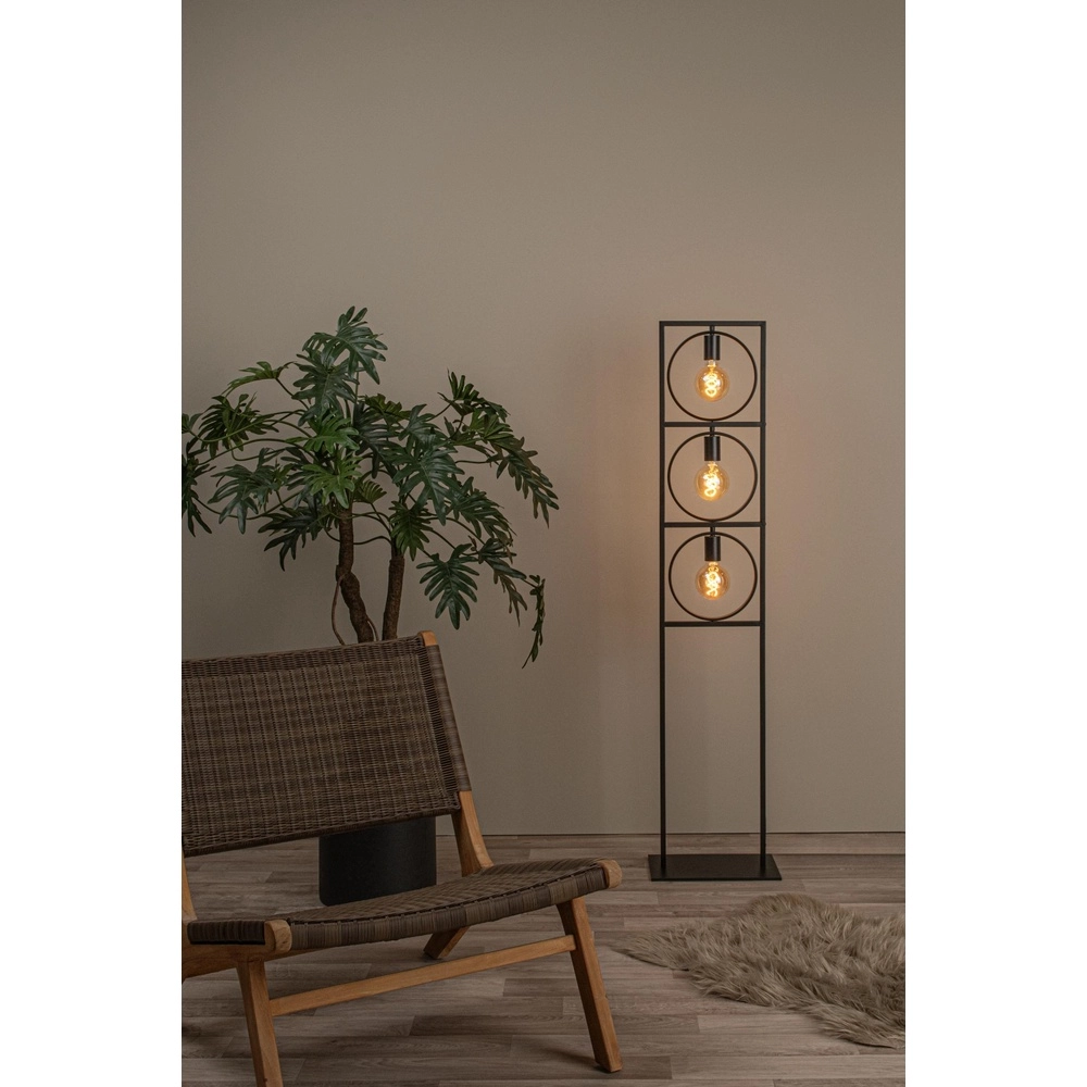 Unieke vloerlamp Suus 3-lichts zwart Lucide 5411212010896
