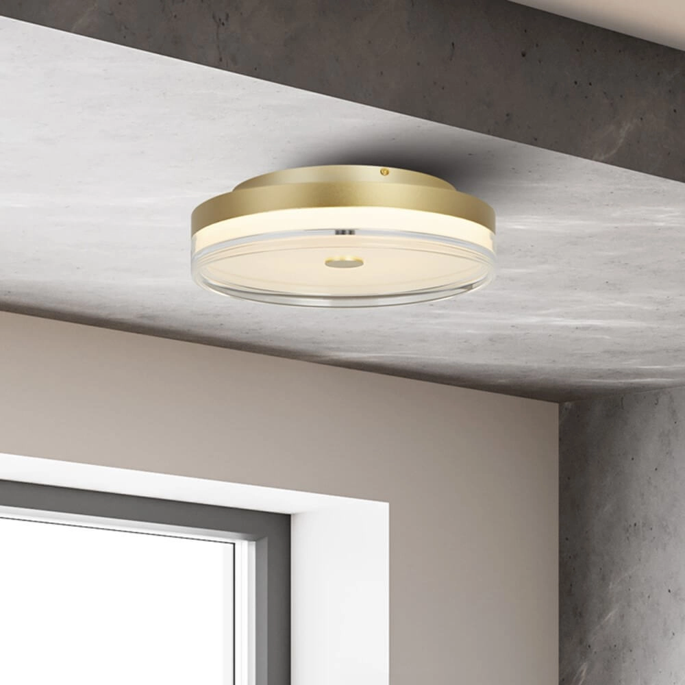 Plafondlamp Cyprus Ø 40cm goud Searchlight 5053423273723