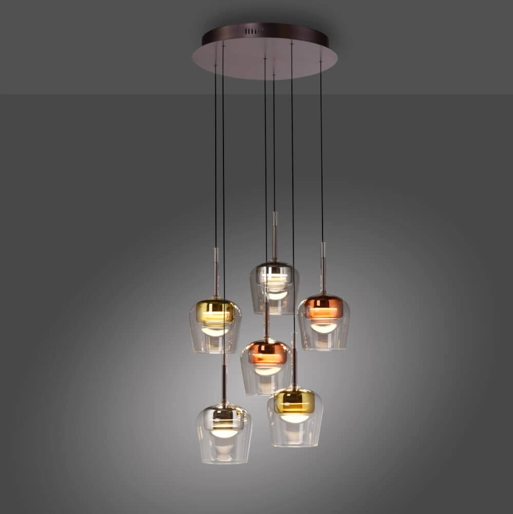 6-lichts hanglamp Q-Kon meerdere kleuren Paul Neuhaus 4012248383872