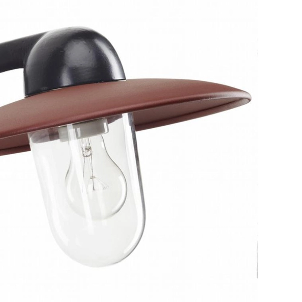 Industrie stallamp Fabrique zwart met retro bruin KS Verlichting 8714732118927