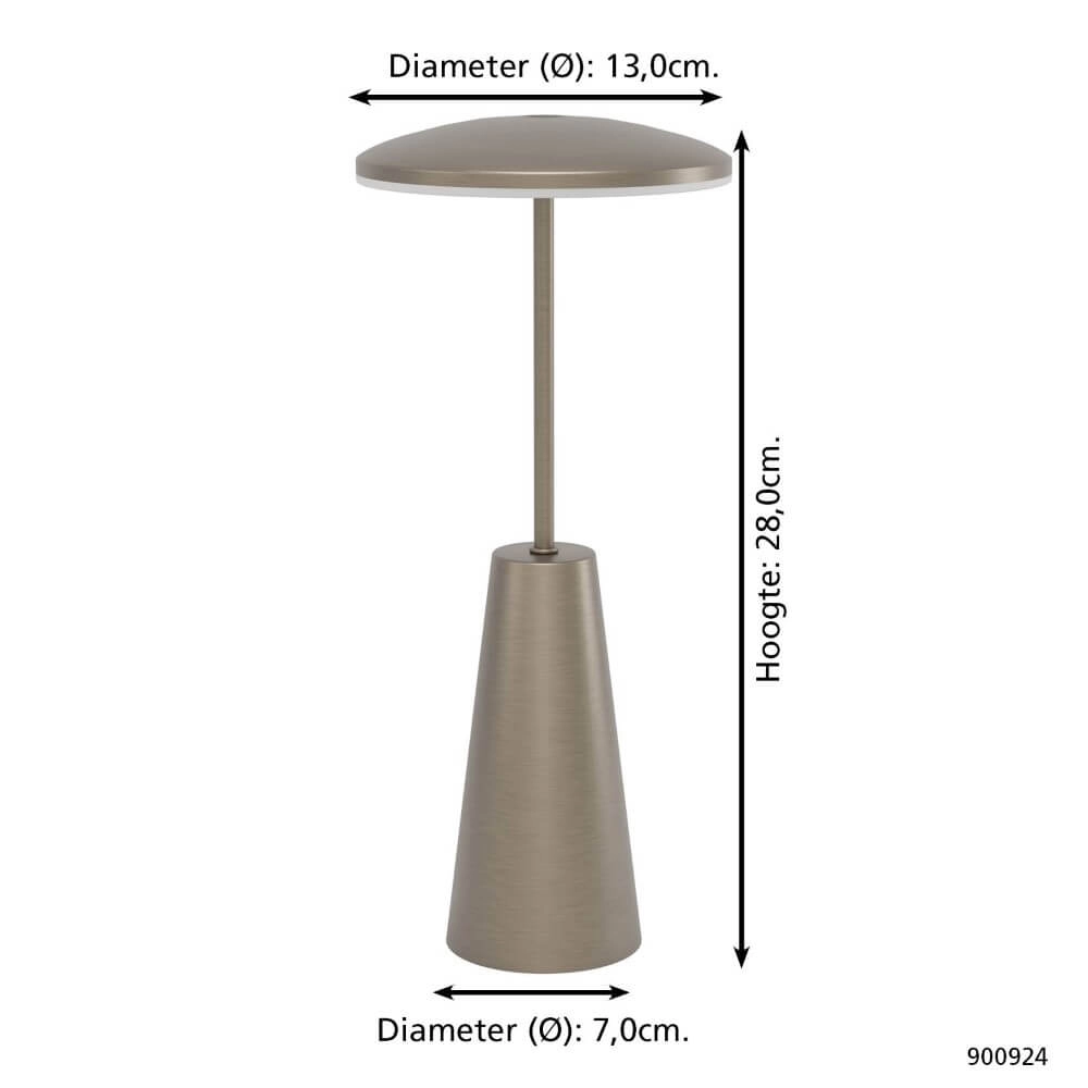 Bronzen tafellamp Piccola Ø 13cm Eglo 9008606277797