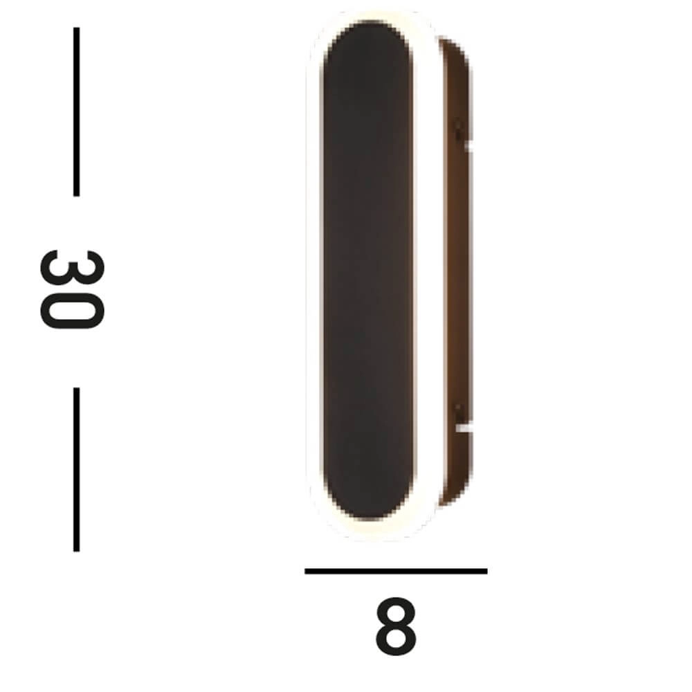 Design wandlamp Bordo zwart 30cm Searchlight 5053423271989