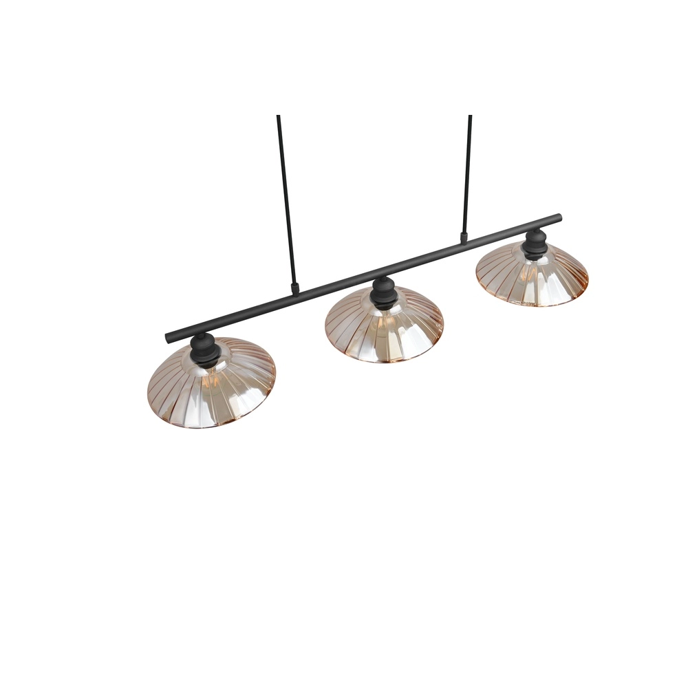 Klassieke hanglamp Eluna 3-lichts zwart Trio 4017807682502