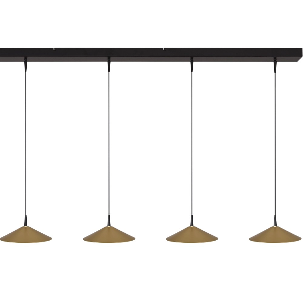 5-lichts hanglamp Ceppo zwart met goud Ø 22cm Masterlight 8718121358451