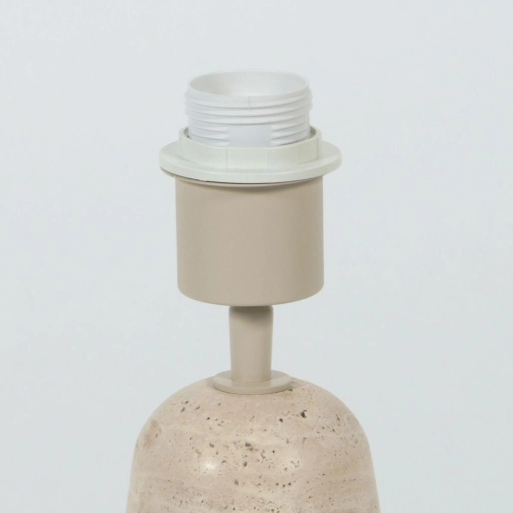 Tafellamp steen Travino met witte kap Ø20cm Steinhauer 8712746183528