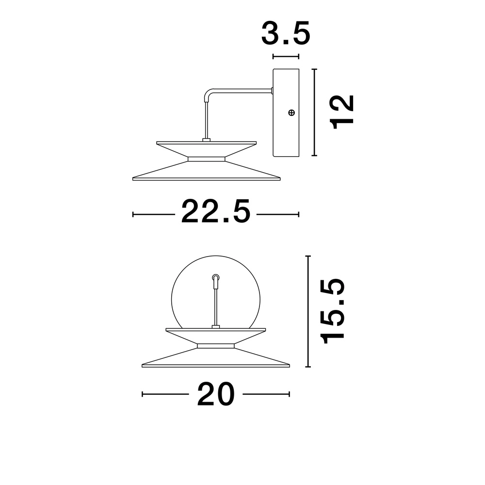 Design wandlamp Morfi zwart Lyora 5212017458506