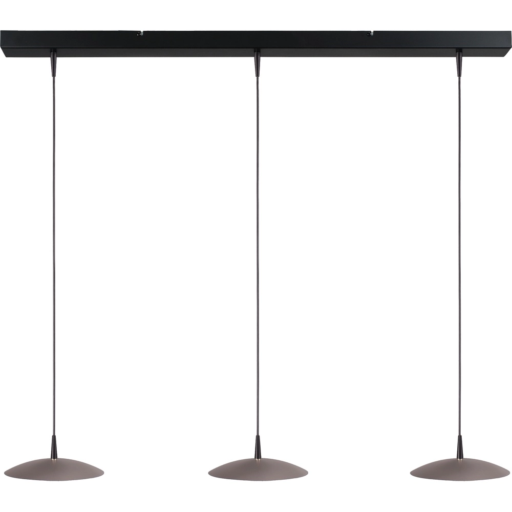 3-lichts hanglamp Scala 100cm zwart met nikkel Ø 20cm