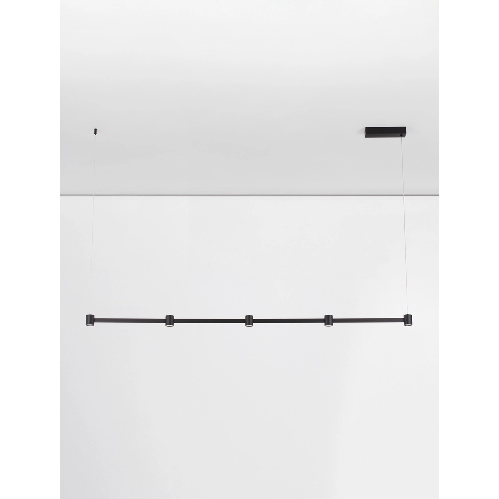 Design hanglamp Puize 5-lichts zwart Lyora 5212017448590