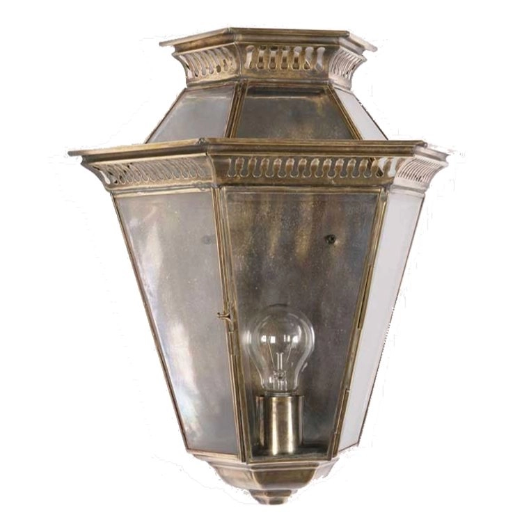 Landelijk buitenlamp Bevelled Glass handgemaakt - antiek koper (ANT) Limehouse 8716803506831