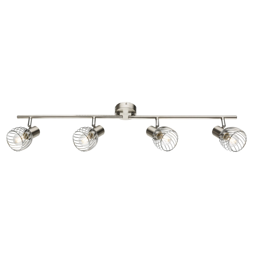 Plafondlamp Texas 4-lichts nikkel