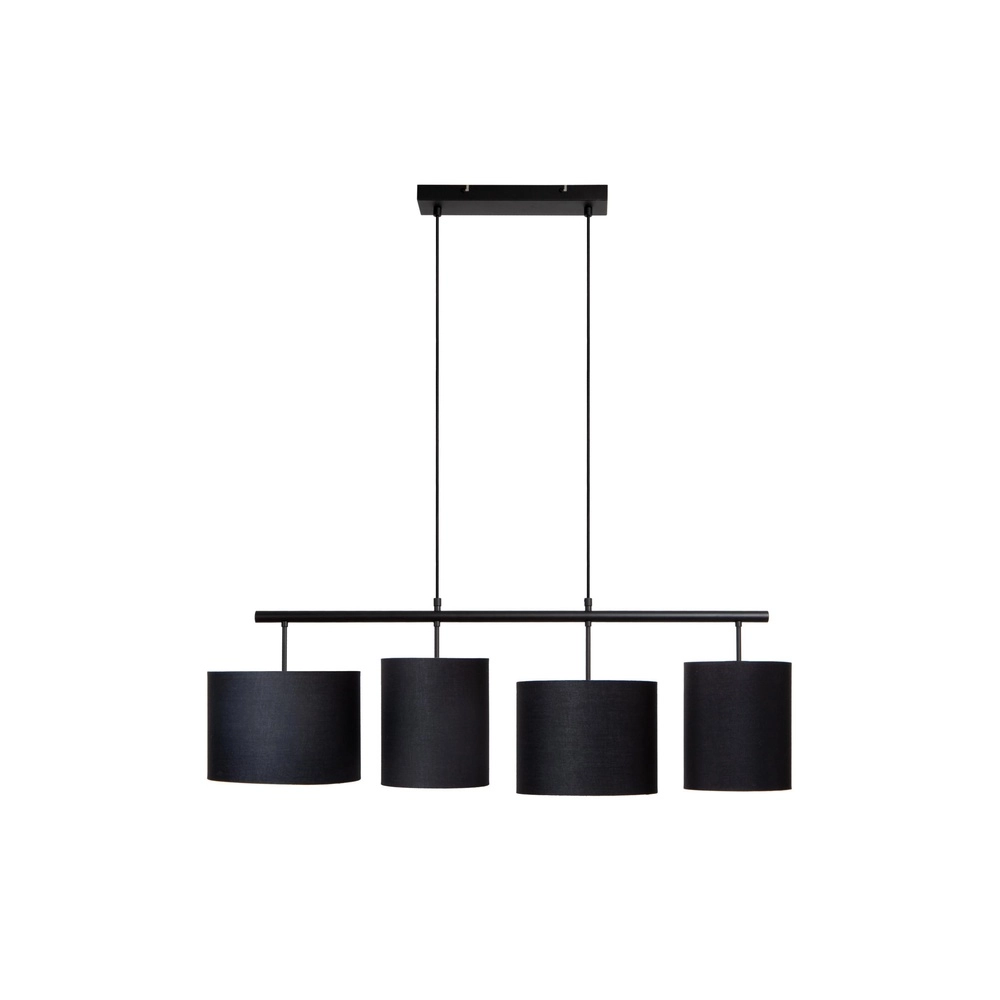 4-lichts hanglamp Maya zwart