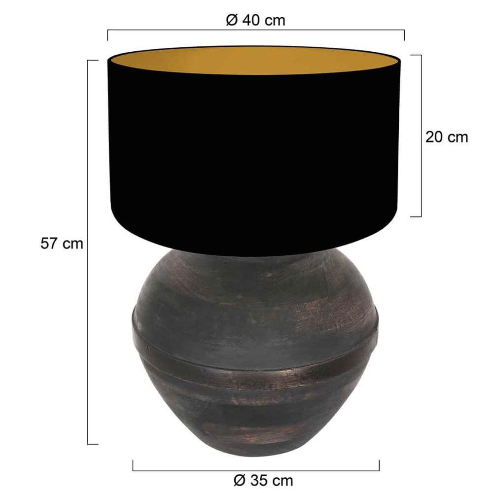 Tafellamp Lyons zwart Steinhauer 8712746175288