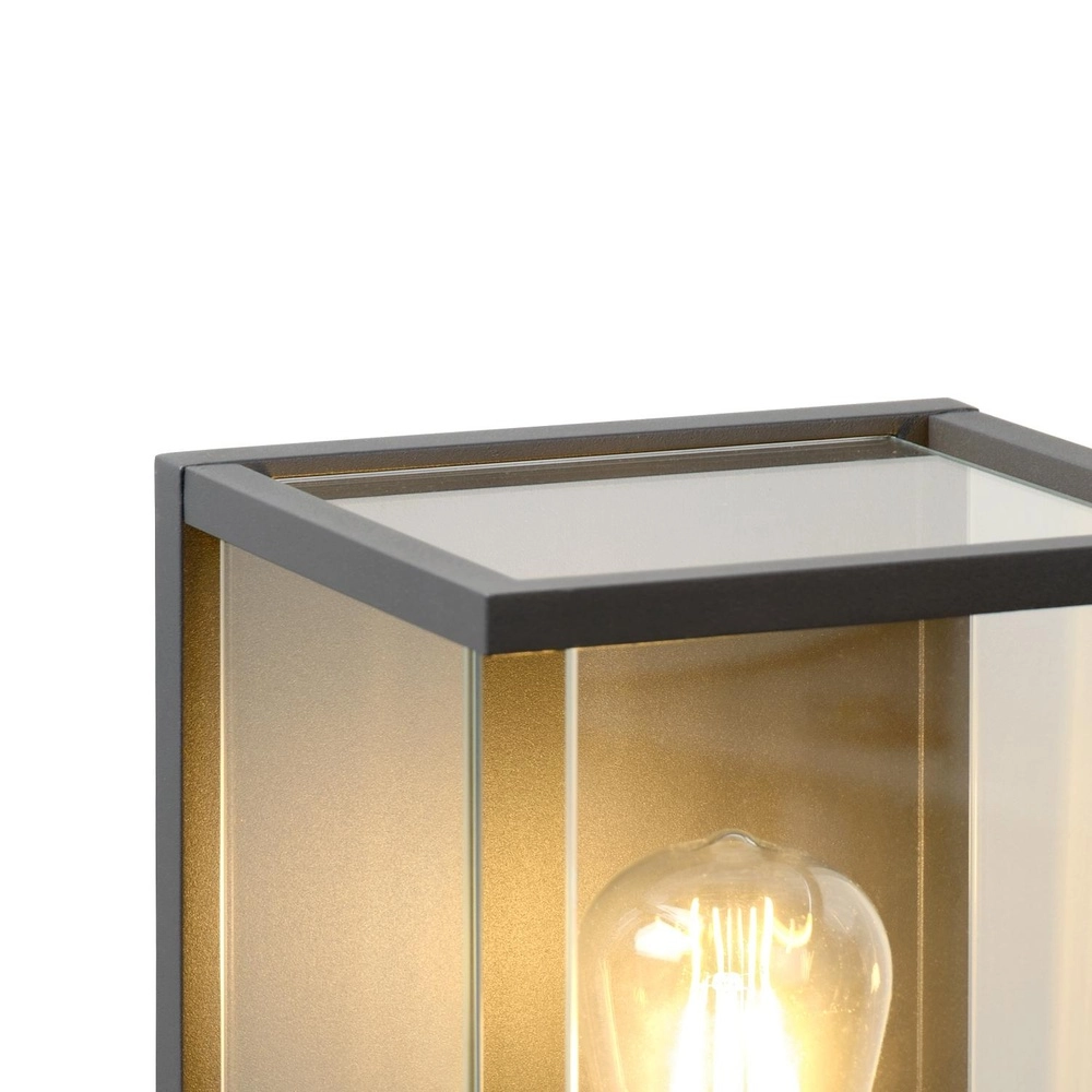 Strakke wandlamp Claire enkel antraciet Lucide 5411212271488