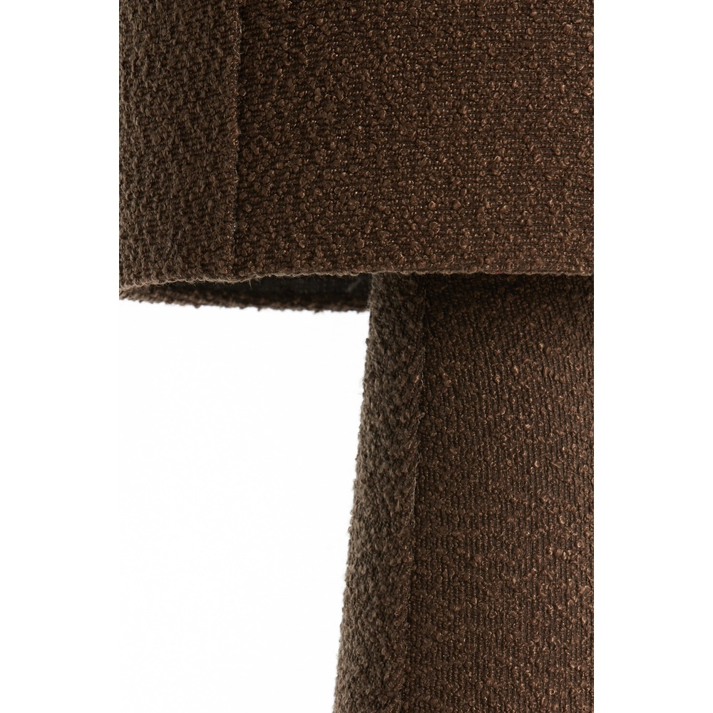 Staande schemerlamp Micky Ø 38cm - bouclé - bruin Light & Living 8717807782788