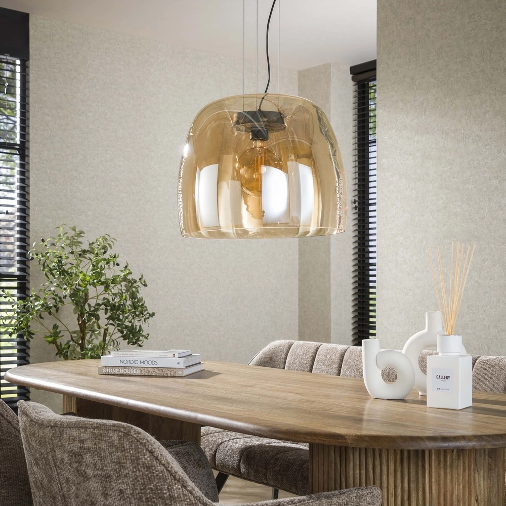 Glazen hanglamp Drift Ø 48cm - amber glas Lyora 8716803512719