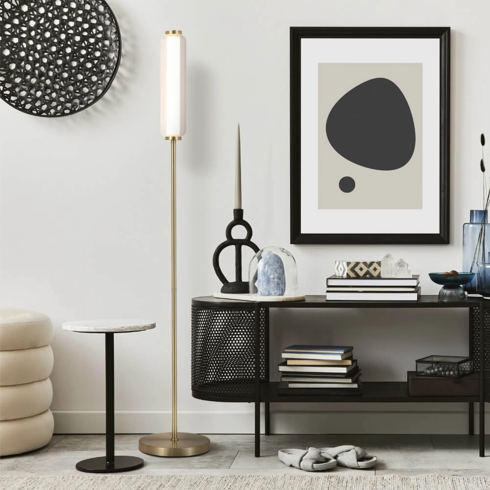 Moderne vloerlamp Mod messing Searchlight 5053423273143