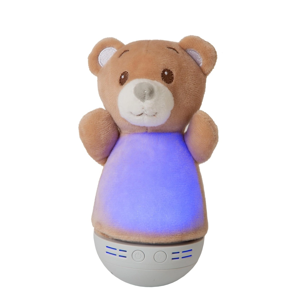 Nachtlampje Dolly op batterij met muziekfunctie - bruin Lucide 5411212771452