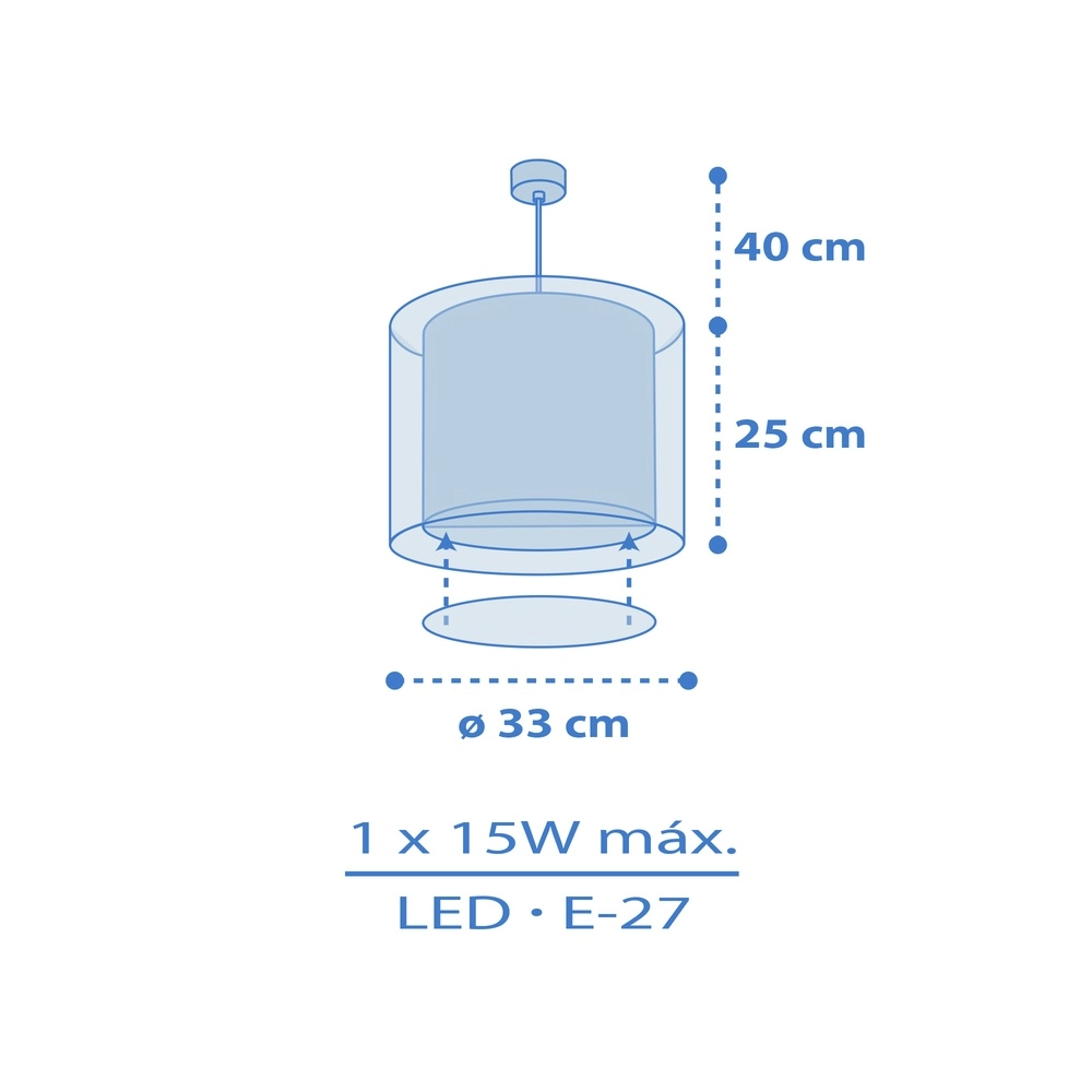Kinderkamer hanglamp Kids World blauw Dalber 8420406406725