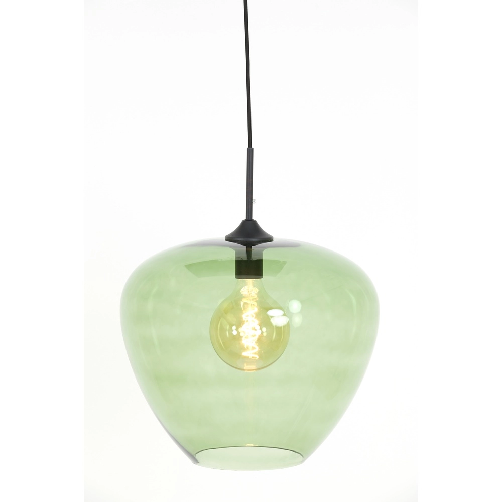 Glazen hanglamp Mayson Ø 40cm - groen glas Light & Living 8717807614225