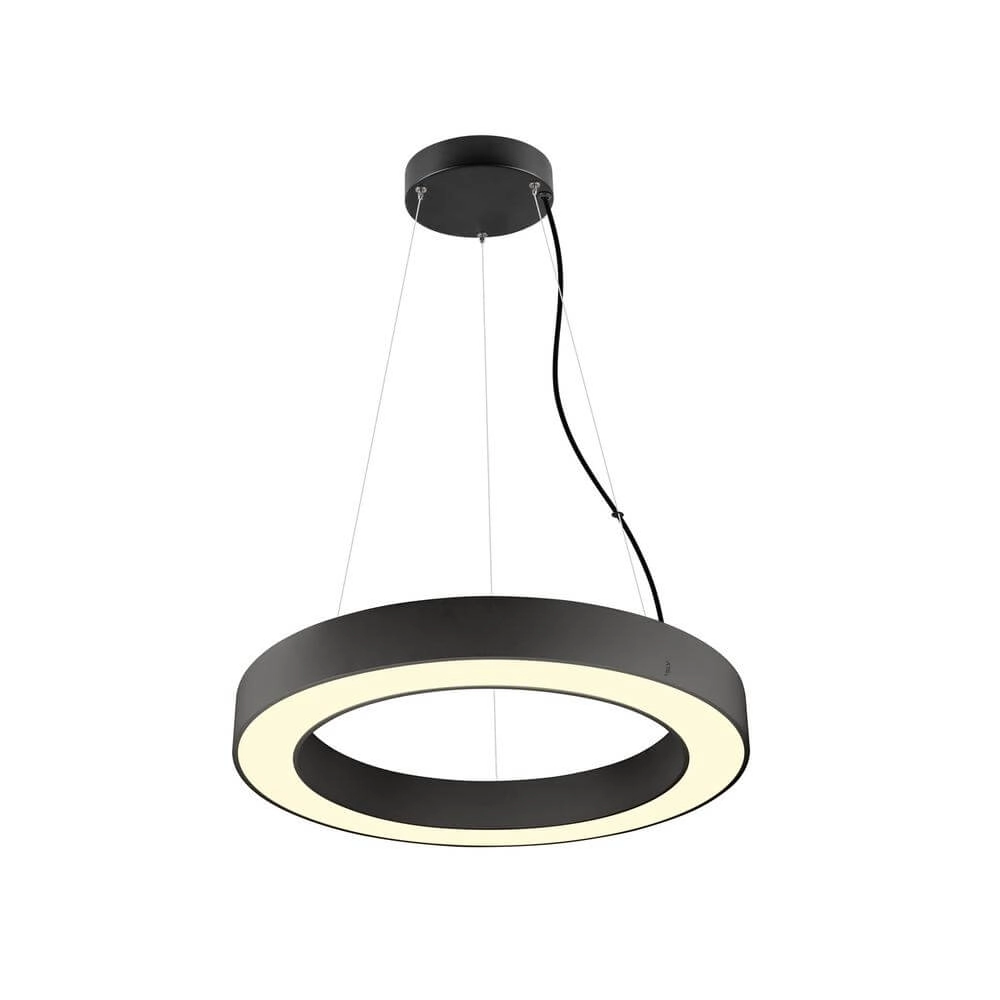 Zwarte hanglamp Medo Ring 60 Ø 60cm