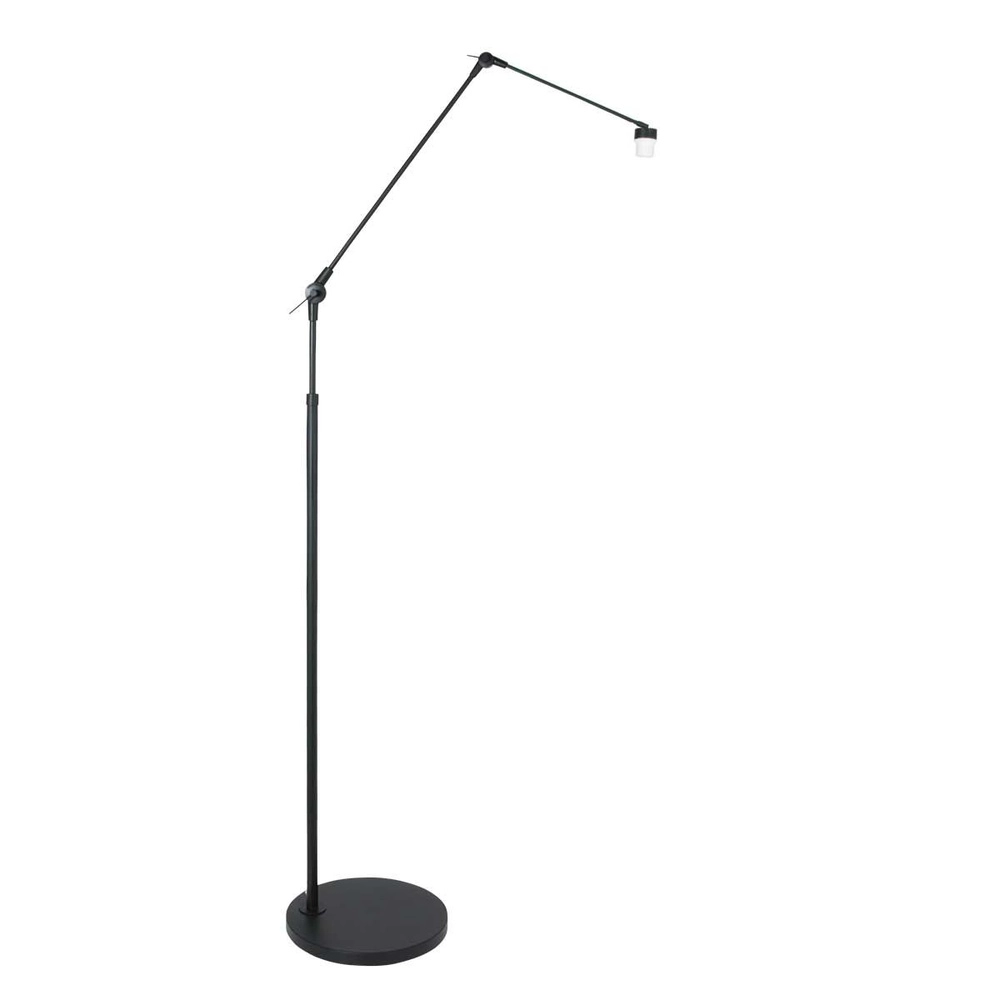Vloerlamp Prestige Chic zwart en rotan kap Steinhauer 8712746183634