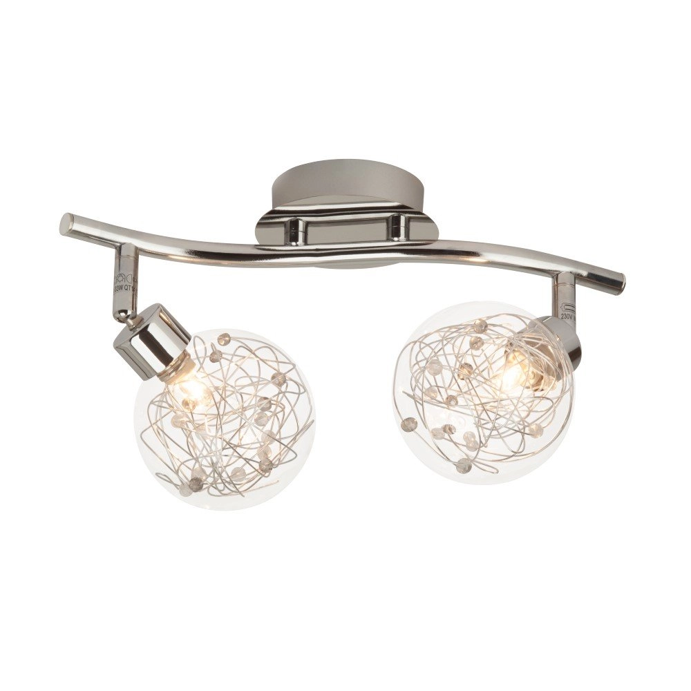 Design plafondlamp Joya 2-lichts grijs Brilliant 4004353216060