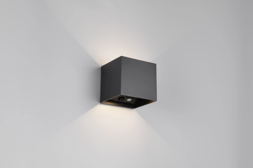 Wandlamp oplaadbaar Genie zwart met sensor